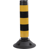 K.57 Absperrpfosten ParkFlex, m.Zylinderfuß, gelb- schwarz refl., Ø 100mm, 460mm