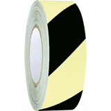 PERMALIGHT® power Warnmarkierungsband, links, gelb nachl./schwarz, 50mm, 16m / Rolle