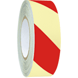 PERMALIGHT® power Warnmarkierungsband, rechts, weiß nachl./rot, 50mm, 16m / Rolle