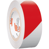 ORALITE® Reflexfolie, linksweisend, vollreflektierend, rot / weiß, 50mm, 25m / Rolle