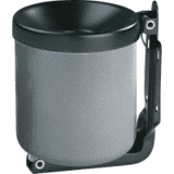 Sicherheits- Wandascher, graphit, Stahlblech, Ø 90mm, H 100mm, 0,6 l