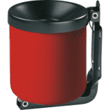 Sicherheits- Wandascher, rot, Stahlblech, Ø 90mm, H 100mm, 0,6 l