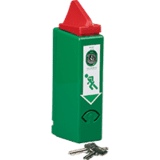 EH- Türwächter, ohne Voralarm, EN 1125, für Panikstangen, grün, Zinkguss, 52 x 220 x 72mm