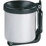 Sicherheits- Wandascher, silber, Stahlblech, Ø 90mm, H 100mm, 0,6 l