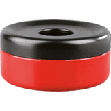 Sicherheits- Tischascher, Deckel abnehmbar, rot, Stahlblech, Ø 150mm, H 70mm, 1 l