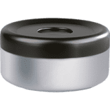 Sicherheits- Tischascher, Deckel abnehmbar, silber, Stahlblech, Ø 150mm, H 40mm, 1 l