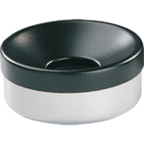 Sicherheits- Tischascher, Deckel abnehmbar, silber, Stahlblech, Ø 90mm, H 40mm, 0,2 l