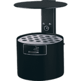 Wandascher für Außen, mit rundem Dach, schwarz- matt, Stahlblech, 4l, 200 x 290mm