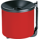 Sicherheits- Wandascher, rot, Stahlblech, Ø 150mm, H 145mm, 2,4 l