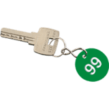 Kennzeichnungsmarken 1-100, fortlaufend numeriert, grün, Aluminium, Ø30mm, 100 / VE