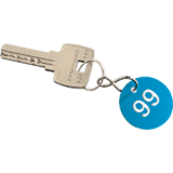 Kennzeichnungsmarken 1-100, fortlaufend numeriert, blau, Aluminium, Ø30mm, 100 / VE