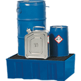 asecos Wanne 2001, ebenerdig, PE Gitterrost, Auffangvolumen 60 l, 714 x 525 x 235mm