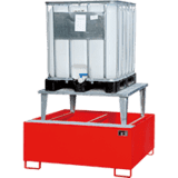 BAUER Stahl- Auffangwanne IBC mit Abfüllaufsatz