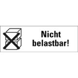 Hinweisetikett Nicht belastbar!, weiß, Haftpapier, perm.,147 x 50mm, 250 / Rolle