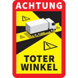 Aufkleber Achtung Toter Winkel, für Fahrzeuge über 3,5 t, Folie, 250 x 170mm