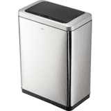 DURABLE Sensor Abfalleimer NO TOUCH DUO 2 x 20L, silber, Edelstahl