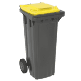 SSI Schäfer Großmülltonne PRO Wave, gelb, HDPE Kunststoff, 80 l