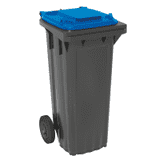 SSI Schäfer Großmülltonne PRO Wave, blau, HDPE Kunststoff, 80 l