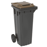 SSI Schäfer Großmülltonne PRO Wave, braun, HDPE Kunststoff, 80 l