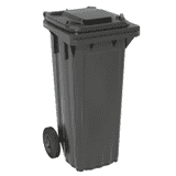 SSI Schäfer Großmülltonne PRO Wave, schwarzgrau, HDPE Kunststoff, 80 l