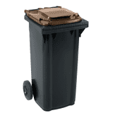 SSI Schäfer Großmülltonne GMT Extra, braun, HDPE Kunststoff, 120 l