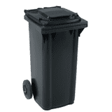 SSI Schäfer Großmülltonne GMT Extra, schwarzgrau, HDPE Kunststoff, 120 l