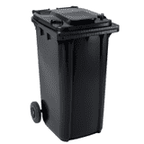 SSI Schäfer Großmülltonne GMT Extra, schwarzgrau, HDPE Kunststoff, 240 l