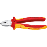 KNIPEX® Seitenschneider, mit Mehrkomponenten- Hüllen, VDE- geprüft, 180 x 56 x 20mm