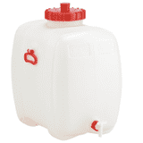 CEMO Getränkefass 150, weiß, HD- PE, Deckel Ø220mm, f.Inhalt 150 l, 730 x 450 x 740mm