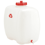 CEMO Getränkefass 300, weiß, HD- PE, Deckel Ø220mm, f.Inhalt 300 l, 910 x 590 x 890mm