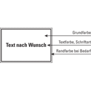 Hinweisschilder, mit Text nach Wunsch, Folie
