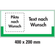 Abfallkennzeichen, mit Pikto und Text nach Wunsch, Folie