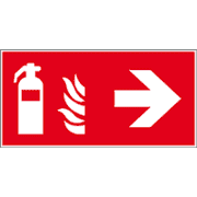 Brandschutzzeichen Feuerlöscher rechts, ASR/ISO