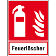Brandschutzzeichen, Feuerlöscher, Kombischilder, ASR/ISO/DIN