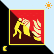 PERMALIGHT® power Brandschutzschild Feuerlöschdecke, ISO, Kunststoff, 200 x 200mm