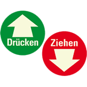 Hinweisschild Drücken Ziehen – günstig kaufen – Böttcher AG