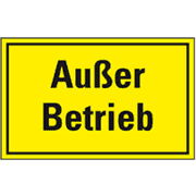 Wartung / Außer Betrieb