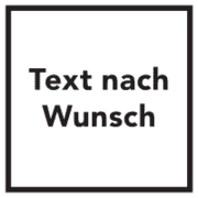 Türschild Text nach Wunsch, Folie, selbstklebend, 150 x 150mm