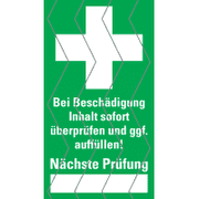 Sicherheitssiegel Erste Hilfe, Sicherheitsfolie, selbstklebend, 25 x 45mm, 12 / Bogen