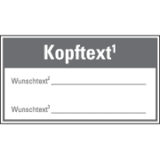 Qualitätskennzeichen mit Text nach Wunsch