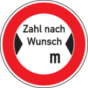 Verkehrsz. Nr.264 Verbot für Fahrzeuge, Breite, ZnW., Aluminium RA0, Ø 600mm