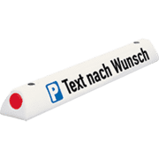 Parkplatzbegrenzungen, mit Text nach Wunsch