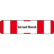Verkehrszeichen, Höhenleitmal, mit Text nach Wunsch