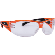 INFIELD Schutzbrille Victor, Kat.II, EN 166, orange / schwarz, farblose PC- Scheibe, 30g