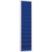 Planungstafel, 1-reihig, 10 Schienen, für DIN A4 Auftragstaschen, blau / grau, 12kg