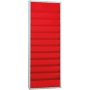 Planungstafel, 2-reihig, 10 Schienen, für DIN A4 Auftragstaschen, rot / grau, 20,5kg