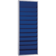 Planungstafel, 2-reihig, 10 Schienen, für DIN A4 Auftragstaschen, blau / grau, 20,5kg