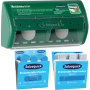 Vorteils- Set Salvequick® Pflasterspender, Wandbefestigung, detectable Pflaster