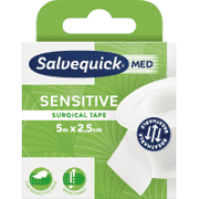 Salvequick Sensitive Tape, atmungsaktiv, hypoallergen, 5mx2,5cm