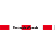 Absperrband, mit Logo u. TnW, rot / weiß, Druck schwarz, Folie, 80mm, 500m / Rolle